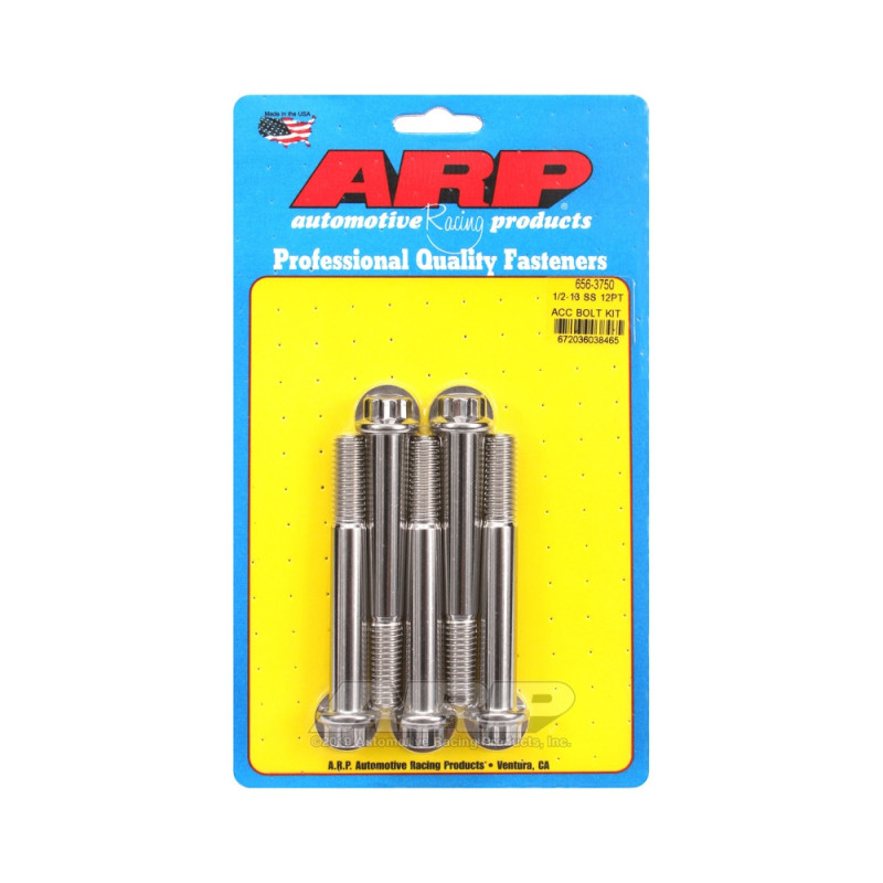 Set de șuruburi și piulițe universale ARP 1/2-13 – Oțel inoxidabil, 12 capete x 5 - ARP-656-3750 - 656-3750 - 3666618195360